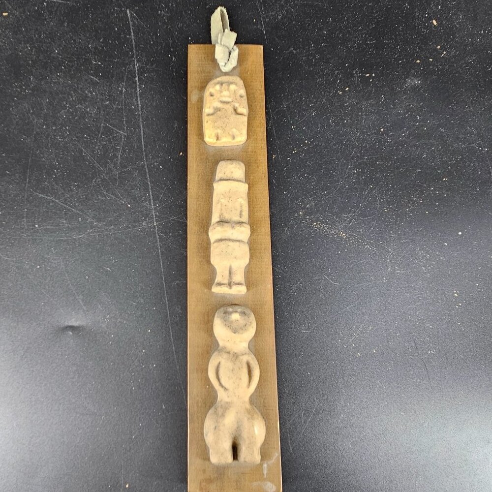 Handmade Fetish Kachina Wood Plaque Anthropomorphic Amulet Taliman Votive Tablet